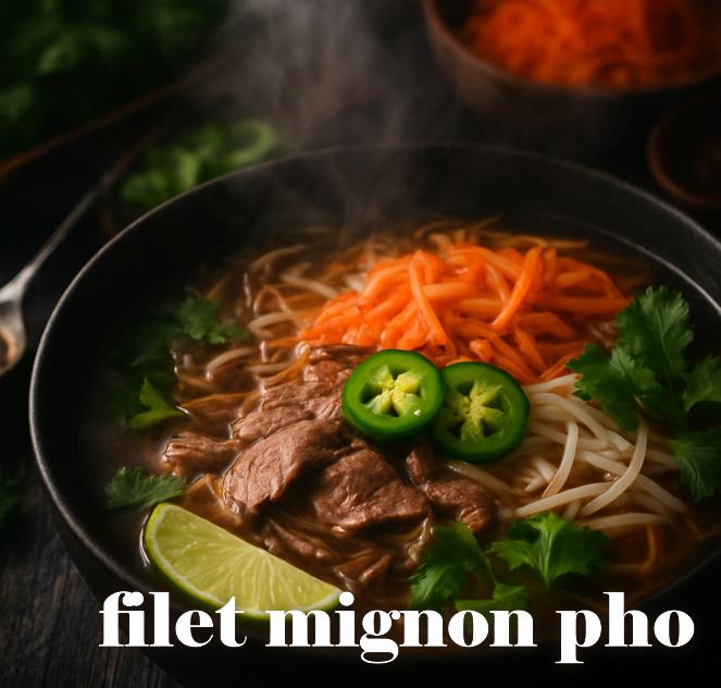 best bowl of pho, filet mignon pho, Fresh sushi rolls at Typhoon Asian Bistro Back Bay Boston